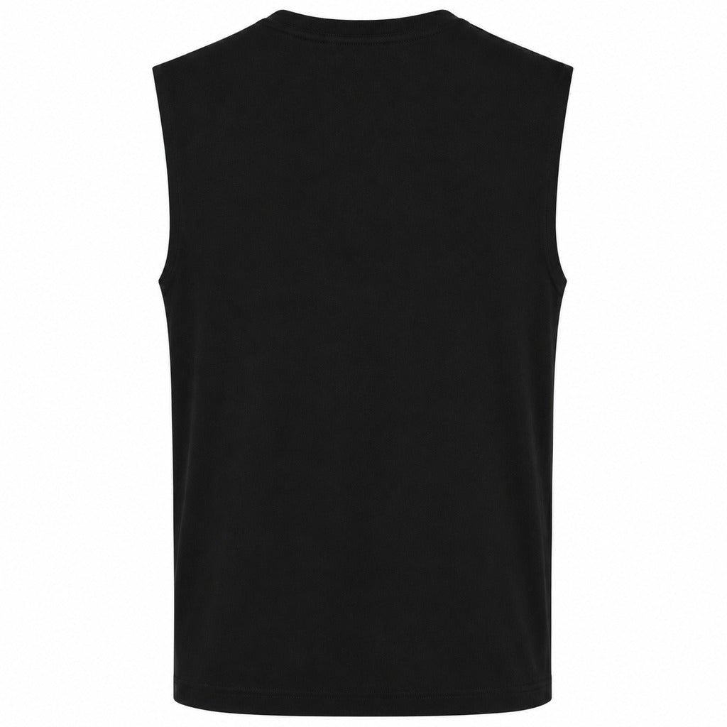 Balmain Cotton Tank Top Logo Silver Mirrored Black — view 2