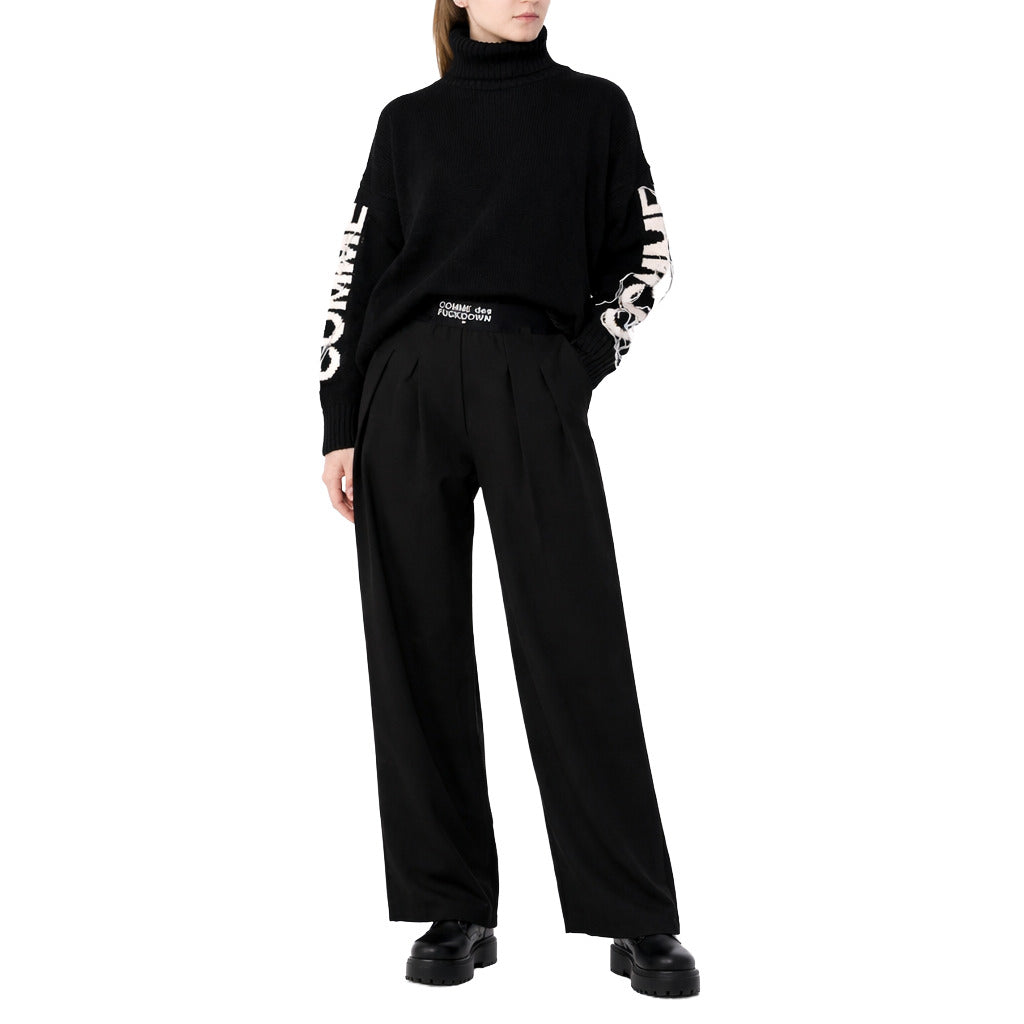 Comme Des Fuckdown High-Neck Jumper, With An Embroidered Logo On