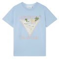 Casablanca Cotton T-Shirt Sky Blue Light Blue