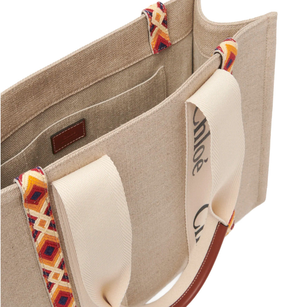 Chloè canvas Wool Crossbody Bag Beige — view 2