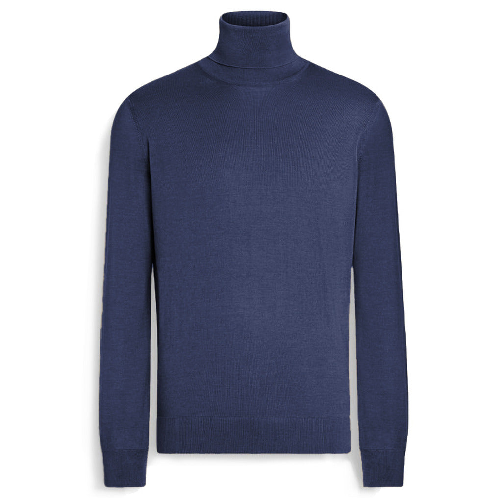 Emilio Romanelli Cashmere Sweater Denim Blue — view 2