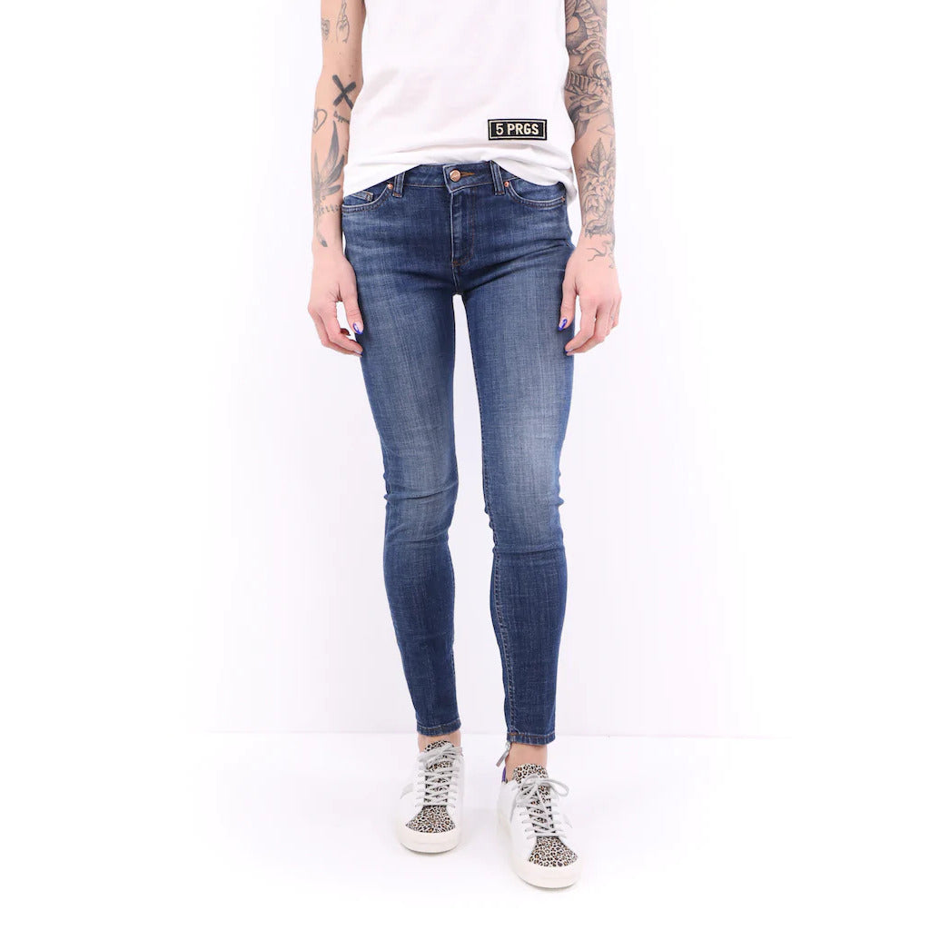 Don The Fuller Slim Fit Denim Blue Color, Button Closure