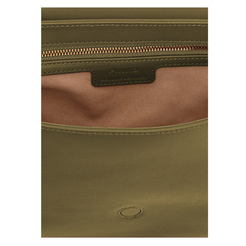 Pinko Leather Saddle Classic Verde Gold — view 4