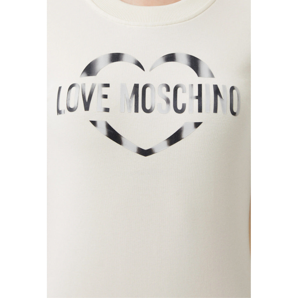 Love Moschino Cotton Blend Dress With Metallic Rubber Logo — view 3