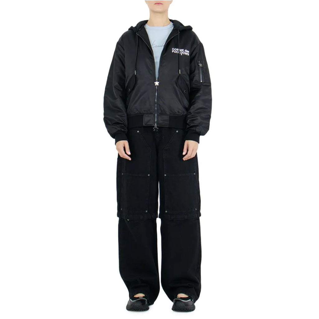 Comme Des Fuckdown Nylon Jacket Bomber Nera — view 4