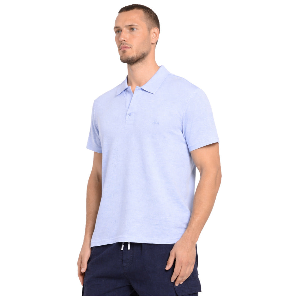 Vilebrequin Linen Polo Purple Blu — view 2