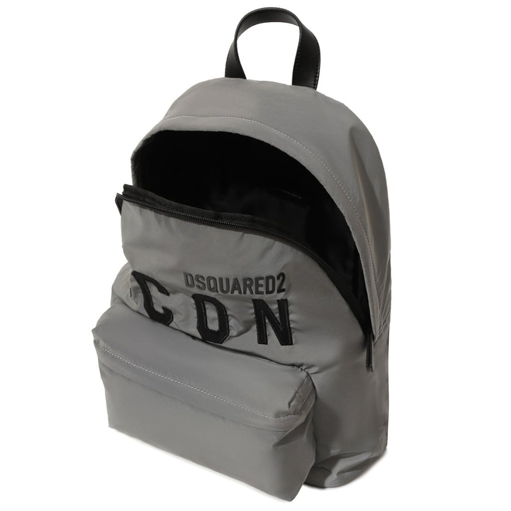 Dsquared2 Leather Zainetto Icon Grigio Black — view 4