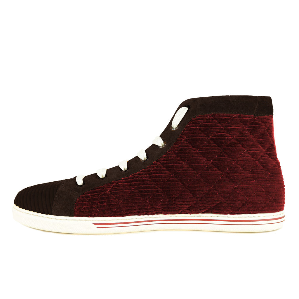 Dolce & Gabbana Leather Sneakers Burgundy Red — view 2