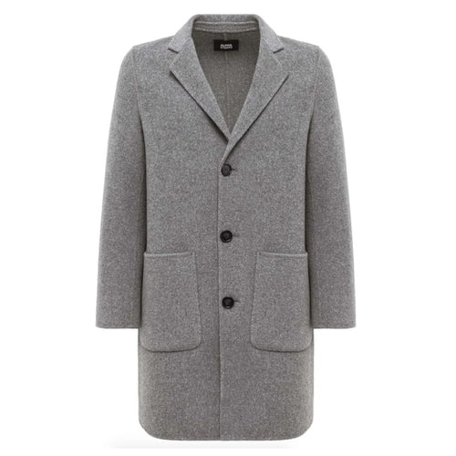 Alpha Studio Medium Gray Colored Coat 100% Wool, Button