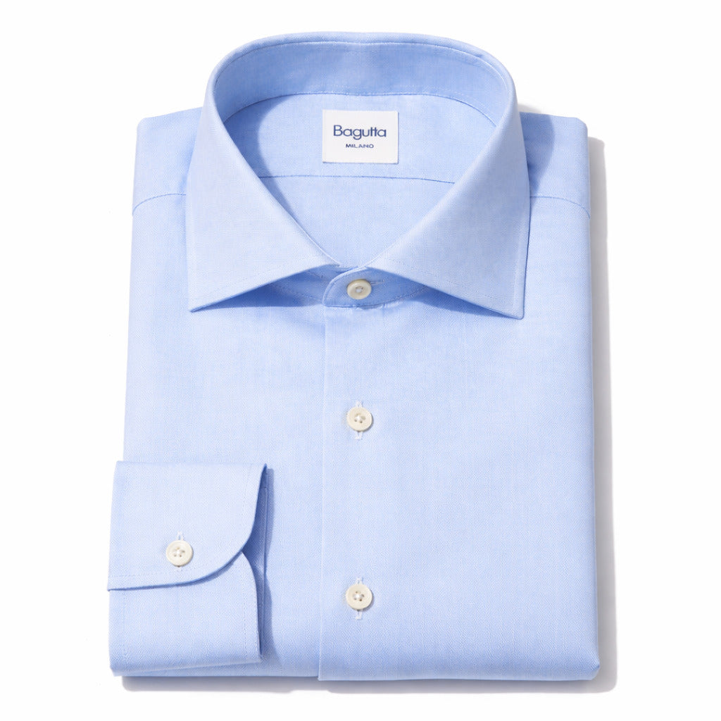 Bagutta Cotton Shirt Blue Light Blue — view 4