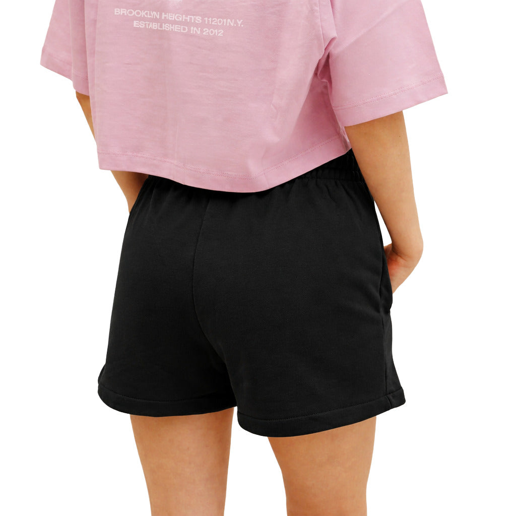 Comme Des Fuckdown Cotton Short Con Ricamo Black — view 2