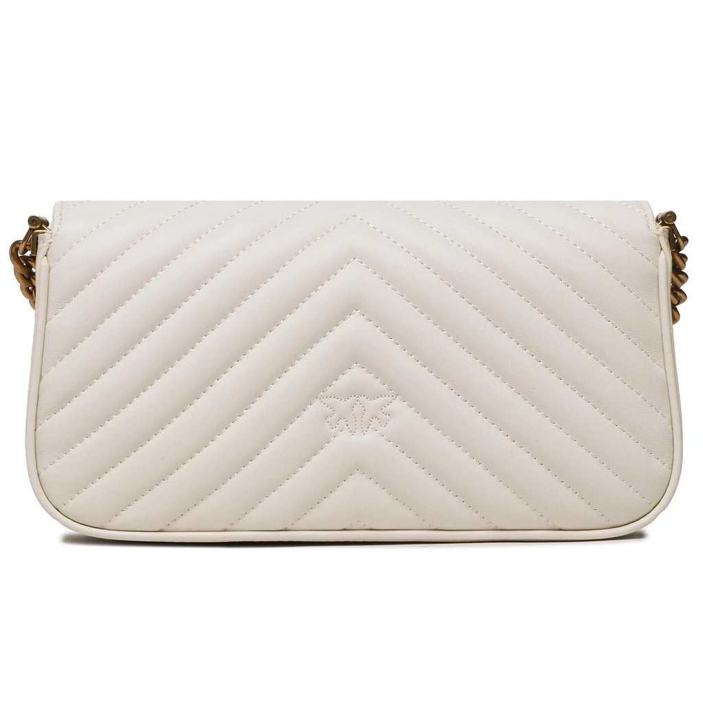 Pinko Leather Crossbody Bag White — view 2