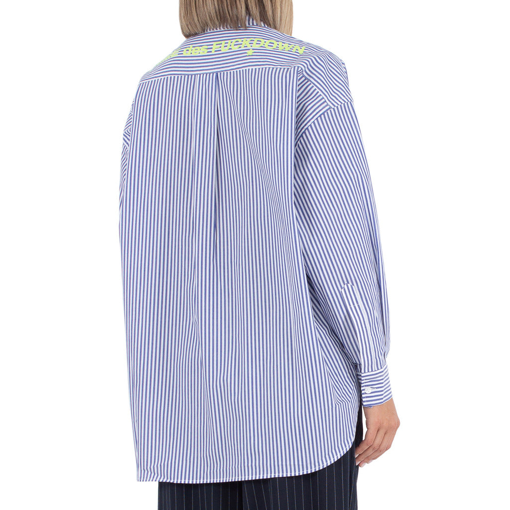 Comme Des Fuckdown Cotton Shirt Blue — view 2