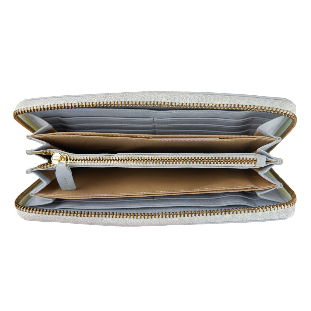 Cavalli Class Purse, Grey Color With Lightblue Shadows Zipped — view 3