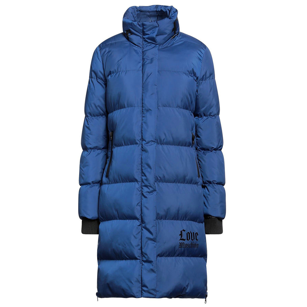 Love Moschino Long Down Jacket In Polyester With Zip — view 4