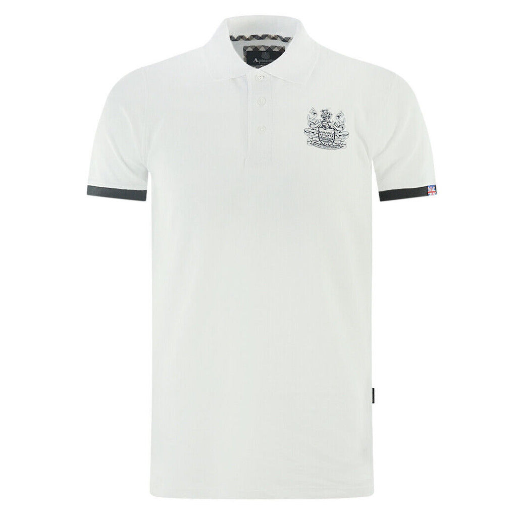 Aquascutum Cotton Polo Shirt, Contrasting Logo On Front
