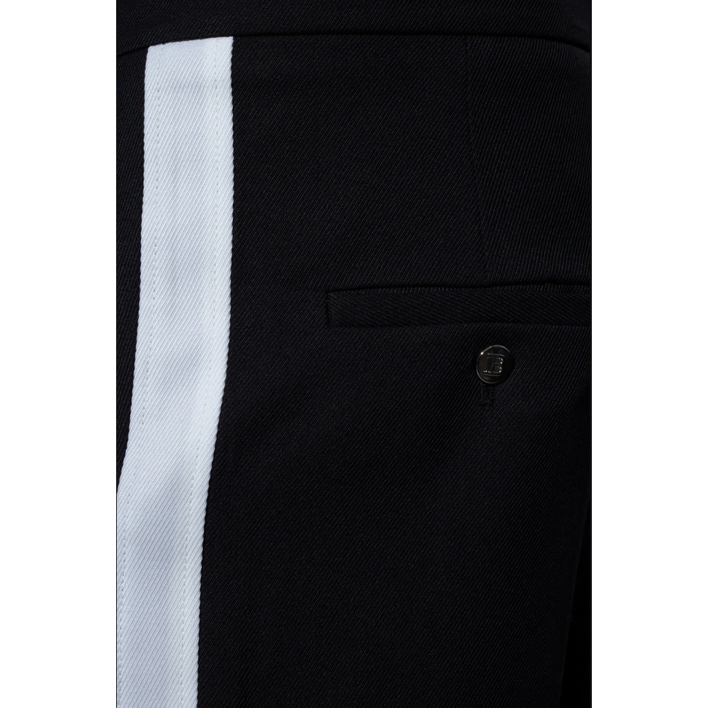 Balmain Cotton Trousers Neri Eleganti Black — view 4