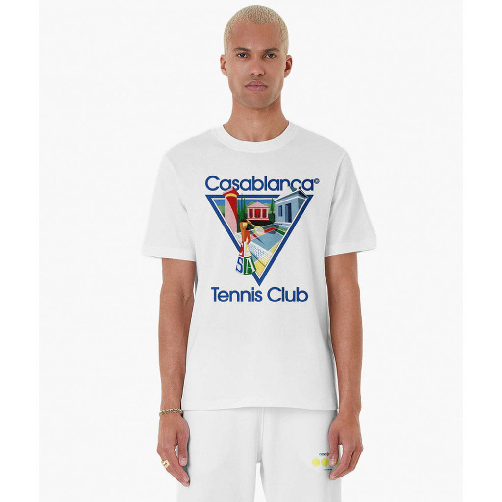 Casablanca Cotton T-Shirt White — view 4