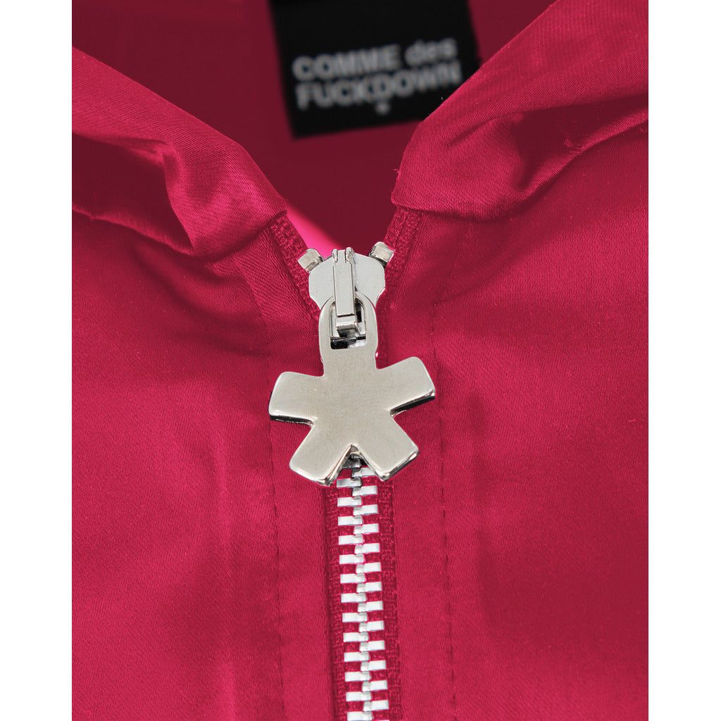 Comme Des Fuckdown Satin Sweatshirt Fuchsia — view 4