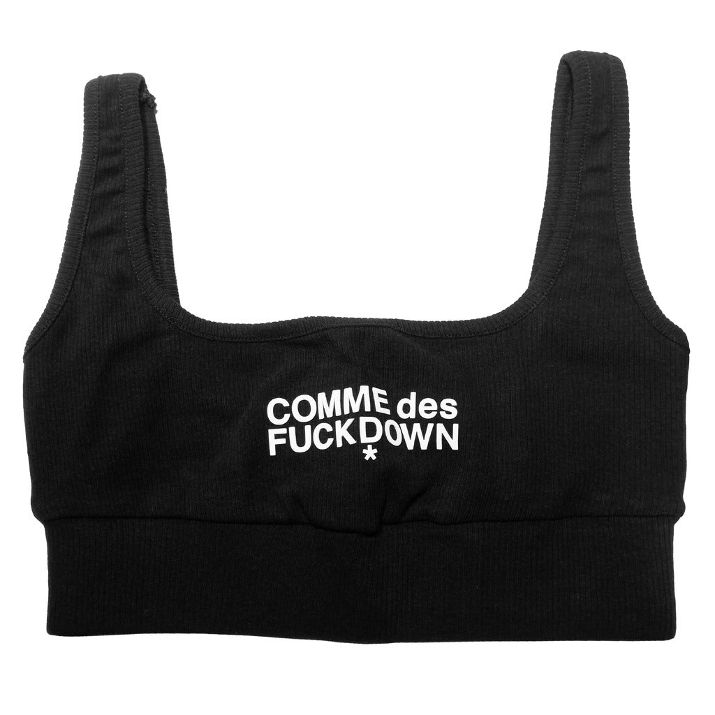 Comme Des Fuckdown Cotton Top Crop In Costina