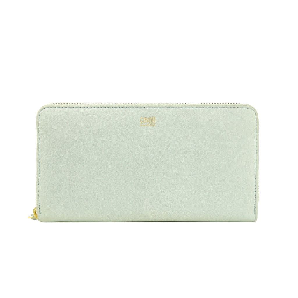 Cavalli Class Purse, Grey Color With Lightblue Shadows Zipped