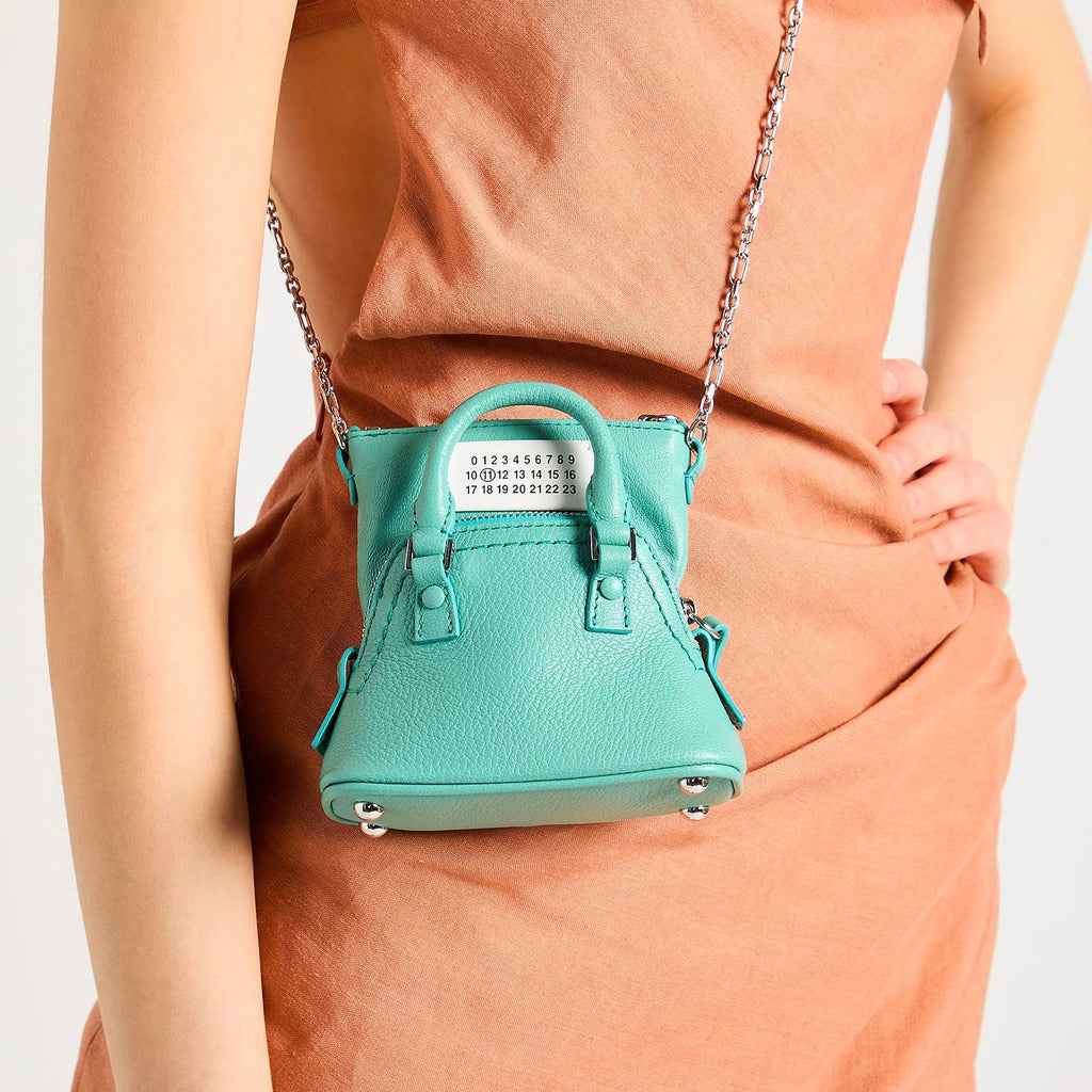 Maison Margiela Leather Crossbody Bag Sky Blue Light Blue — view 3