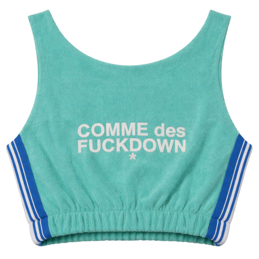 Comme Des Fuckdown Top Verde Acqua — view 2
