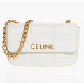 Celine Calfskin Céline Quilted Bag White