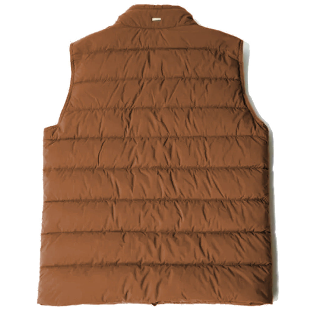 Herno Nylon Down Jacket Vest Brown — view 2