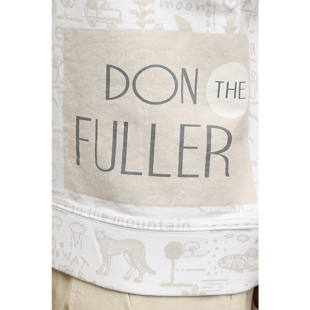 Don The Fuller Cotton T-Shirt, White Color, Brand Design All Over — view 3