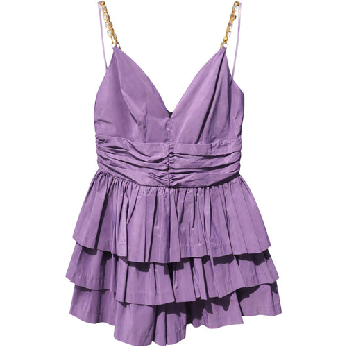 Elisabetta Franchi Dress Corto Ruches Purple