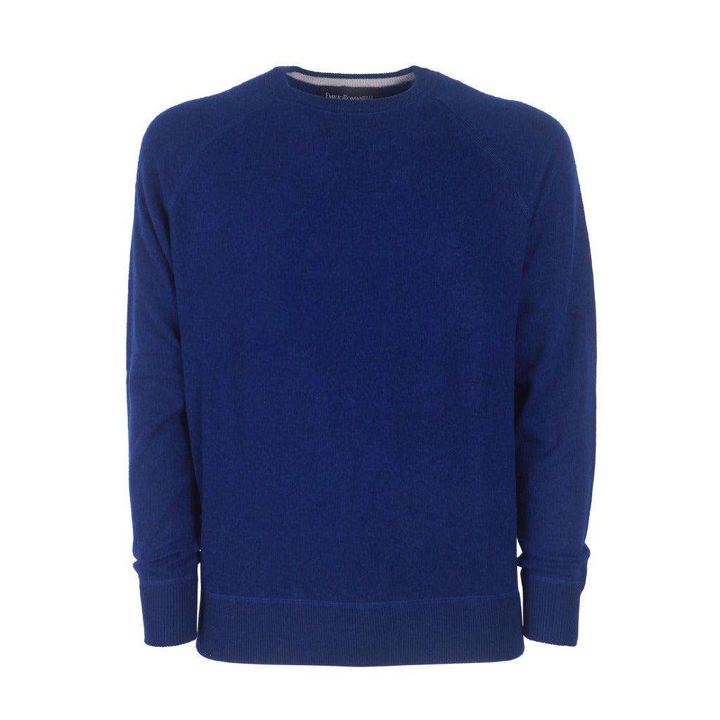 Emilio Romanelli Cashmere Raglan Cut Navy