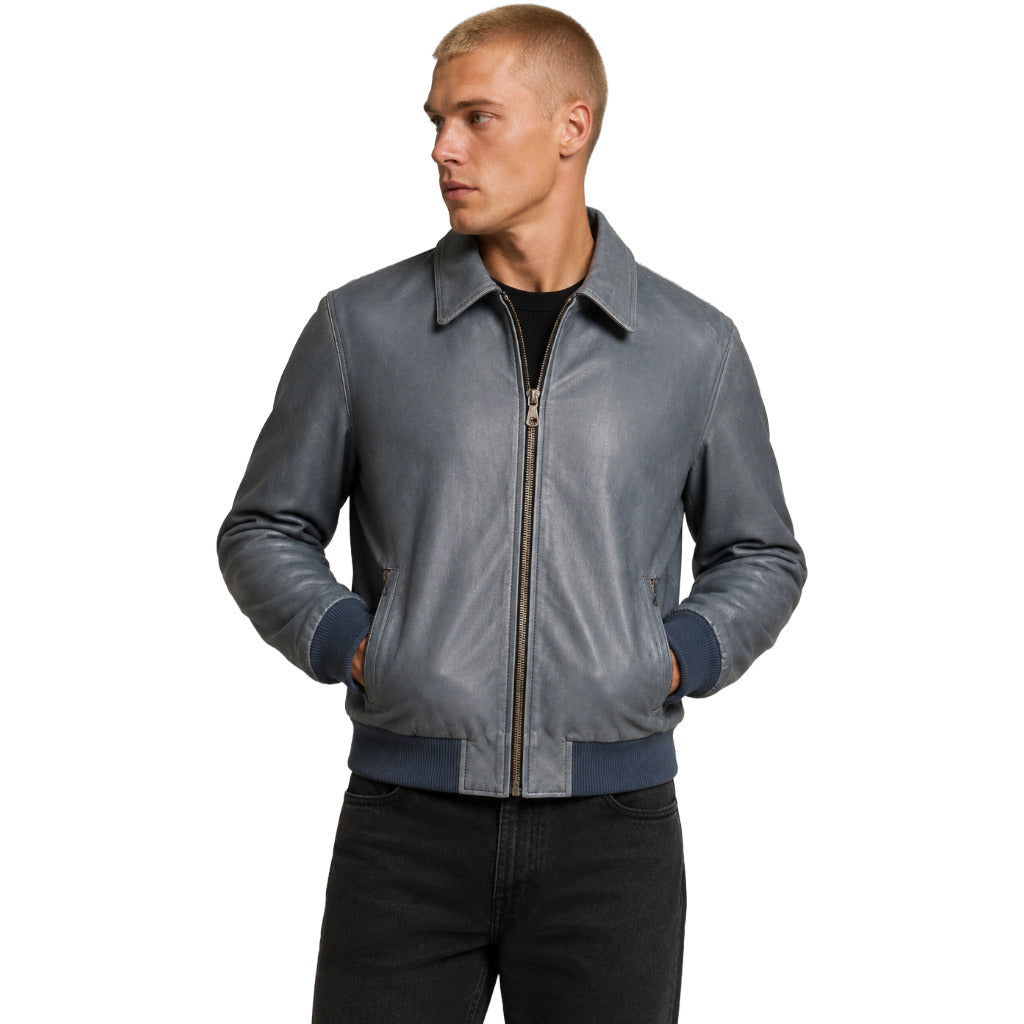 dolce & gabbana - Jackets - giacca in pelle azzurra