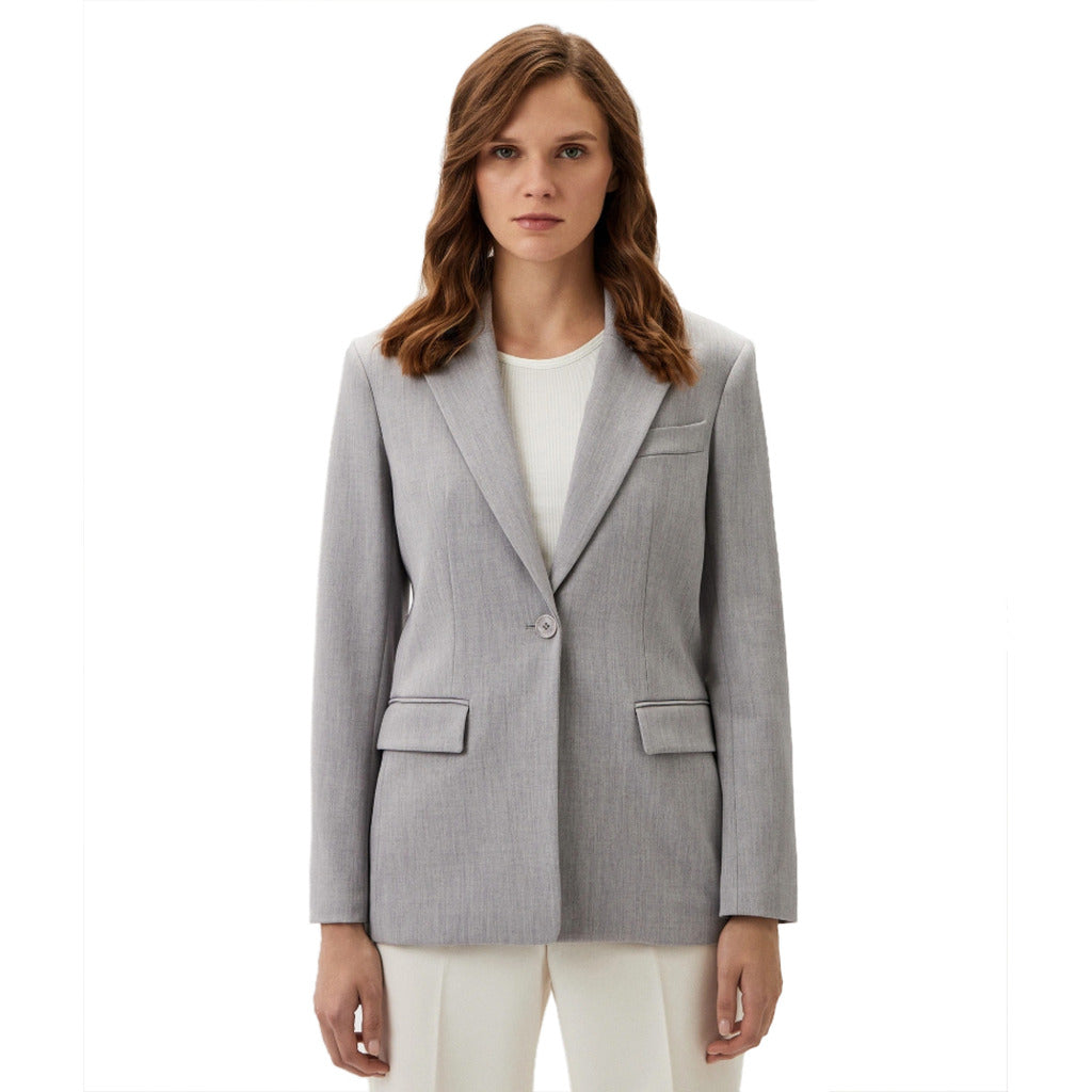Patrizia Pepe Viscose Jacket Grey — view 3