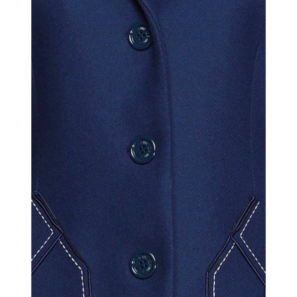 Love Moschino Wool Coat, Blue Color, Buttons Closure, 2-Pocket — view 4