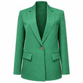 The Attico Discover Jacket — Structured Single-Breasted Jacket Green