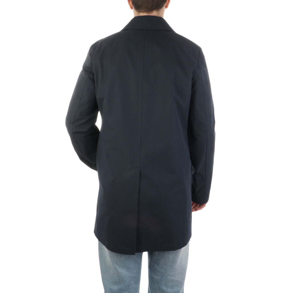 Aquascutum Cotton Coat Navy Blue — view 3