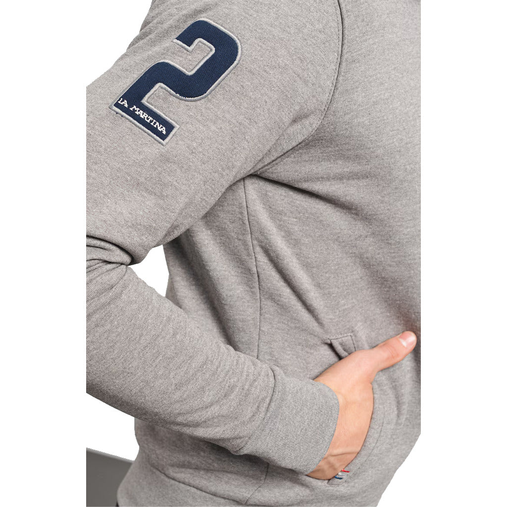 La Martina Cotton Man Fleece Brushed Heat Grey — view 6
