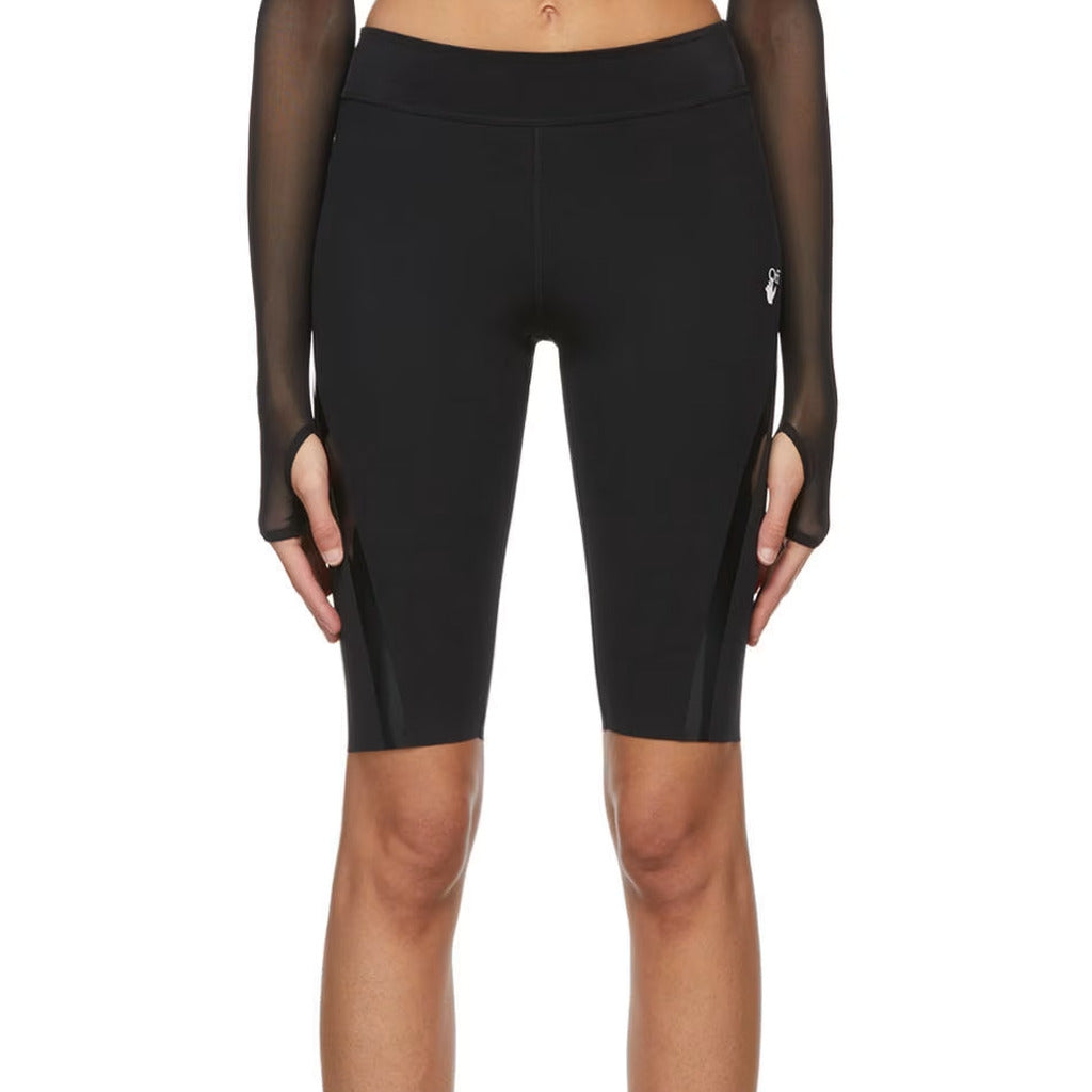 Off-White Nylon Athleisure Cycling Shorts Black Off-White