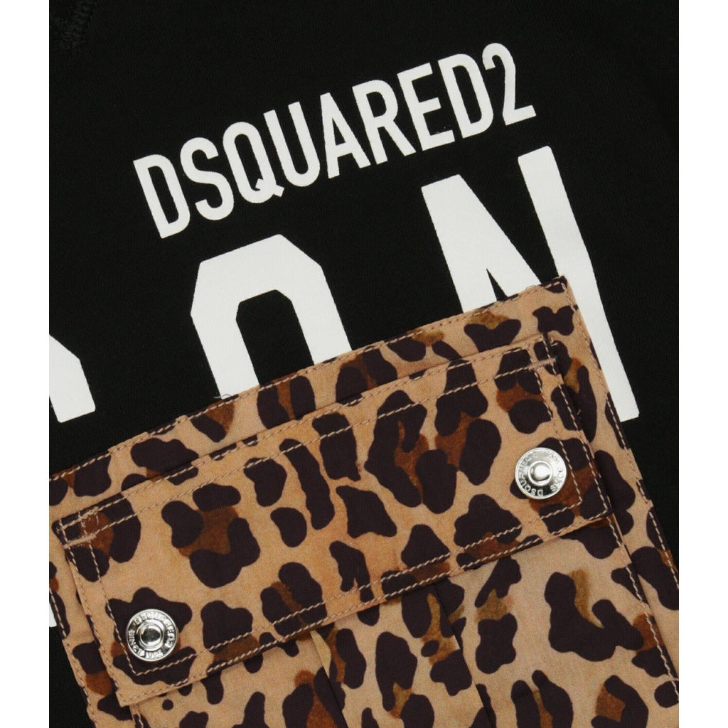 Dsquared2 Cotton Dress Black — view 3