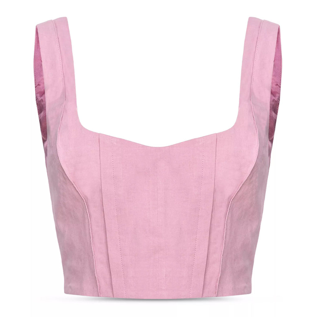 Pinko Linen Titone Top Rosa
