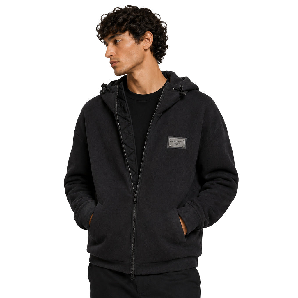 Dolce & Gabbana Cotton Jacket Imbottita Black