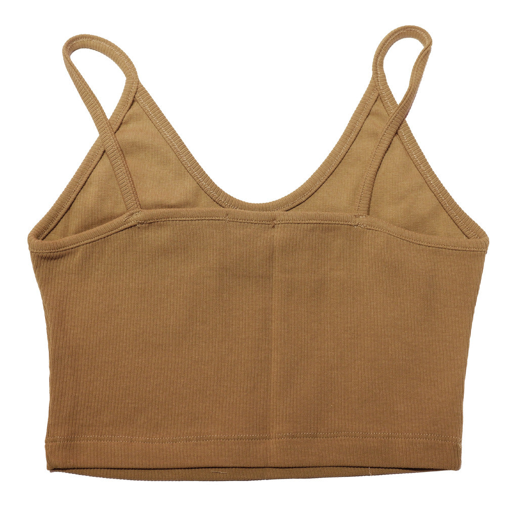 Comme Des Fuckdown Cotton Top Crop In Costina — view 2