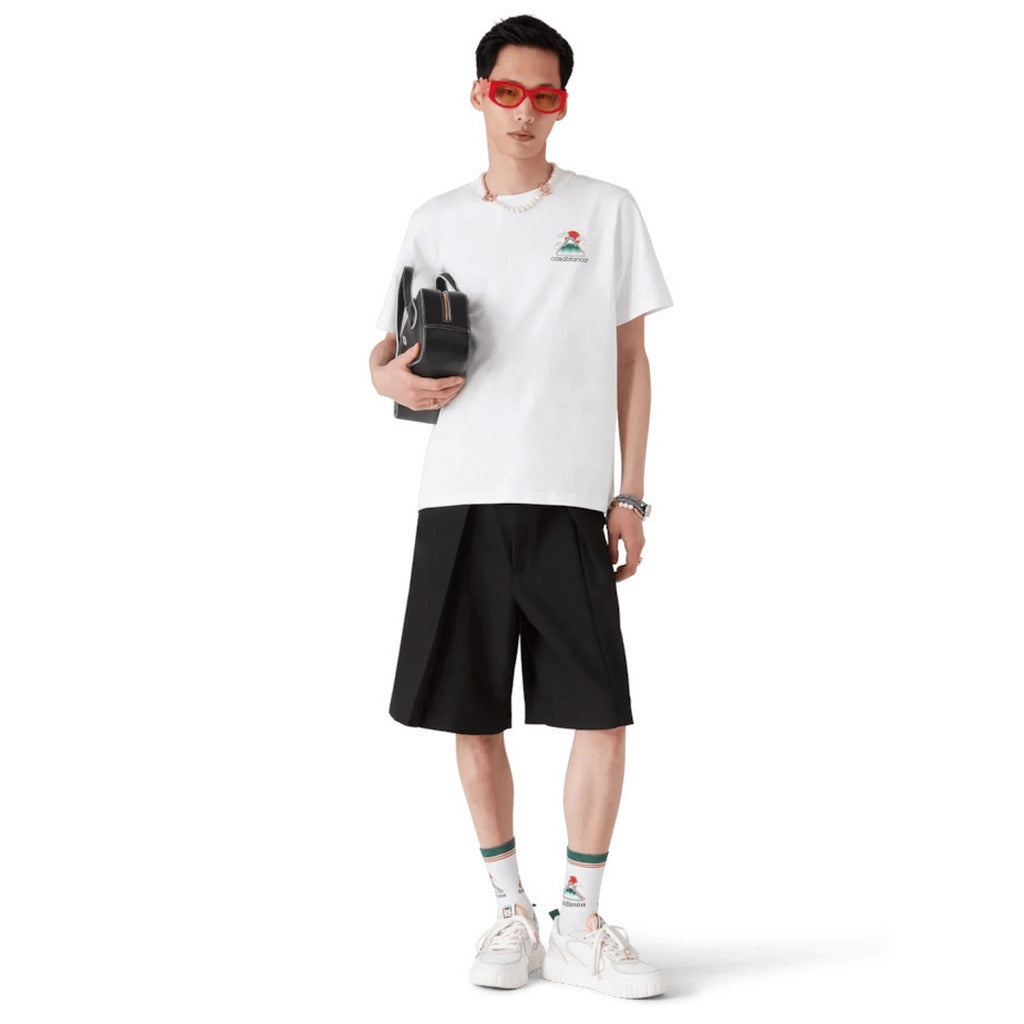 Casablanca Cotton T-Shirt Montagne Ondulée White — view 3