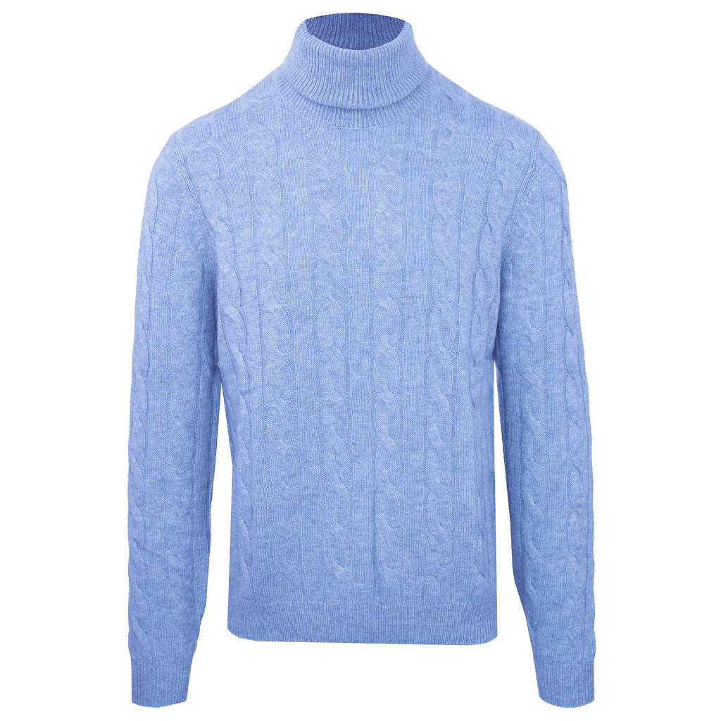 Malo Wool Dolcevita Trecce Ice Blu