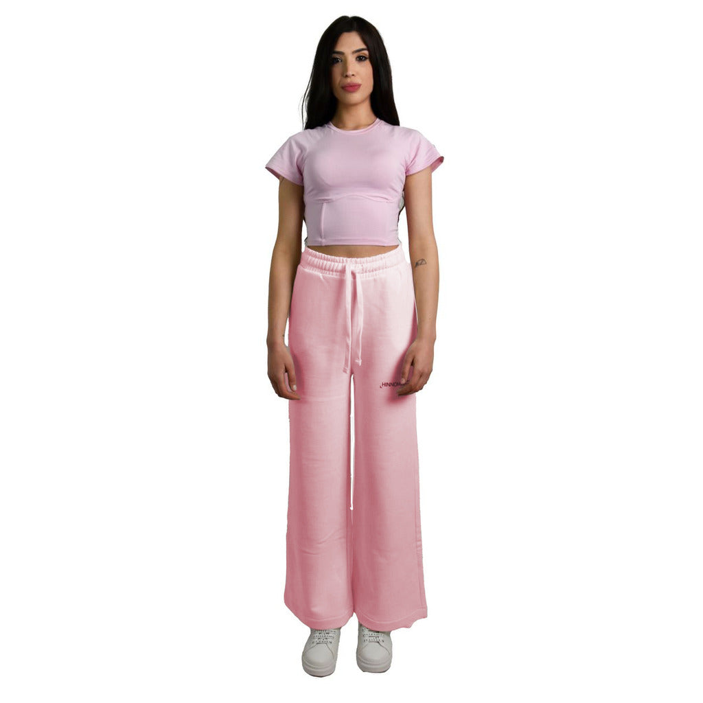 Hinnominate Palazzo Pants In Cotton With Drawstring, Side