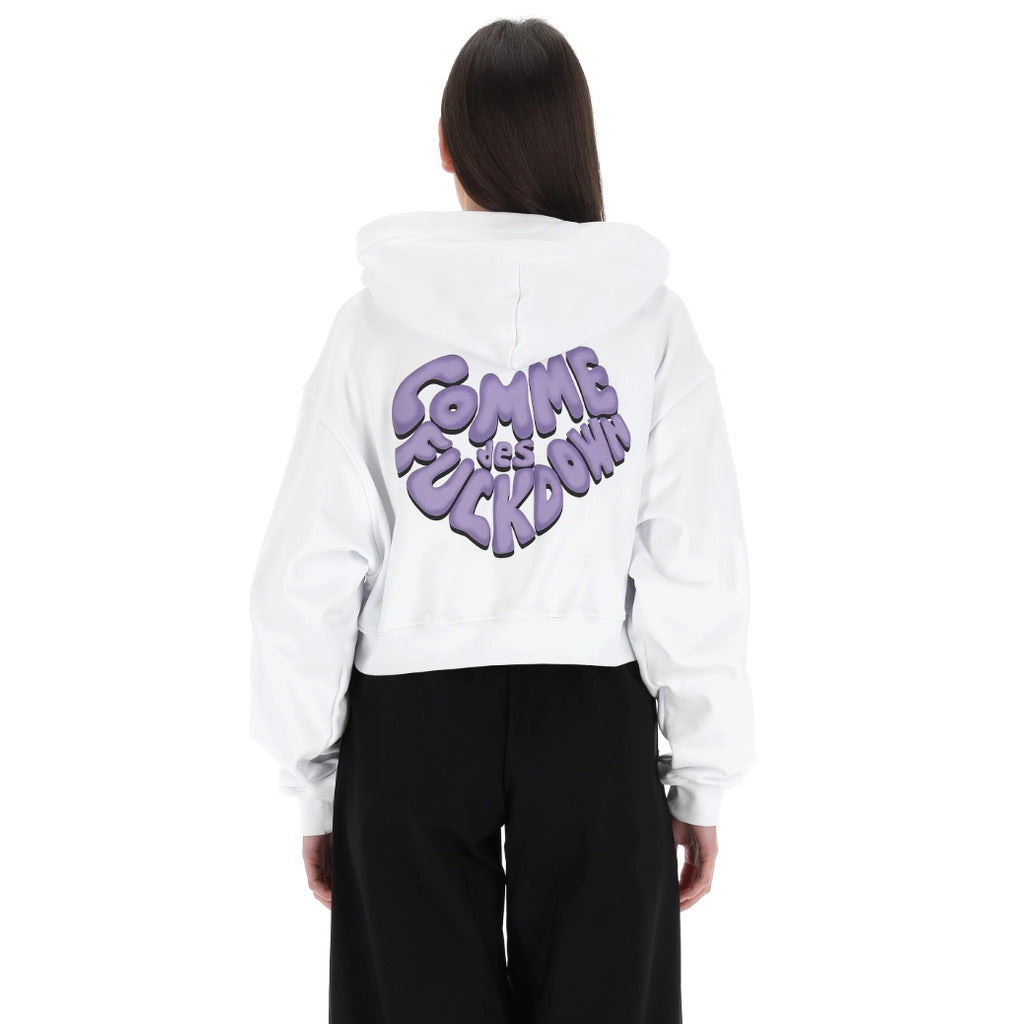 Comme Des Fuckdown Sweatshirt Short White — view 2
