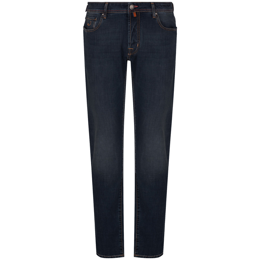 Jacob Cohen Leather Jeans Denim Blue
