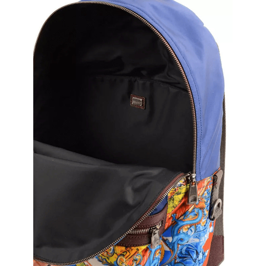 Dolce & Gabbana Leather Backpack Blue — view 3