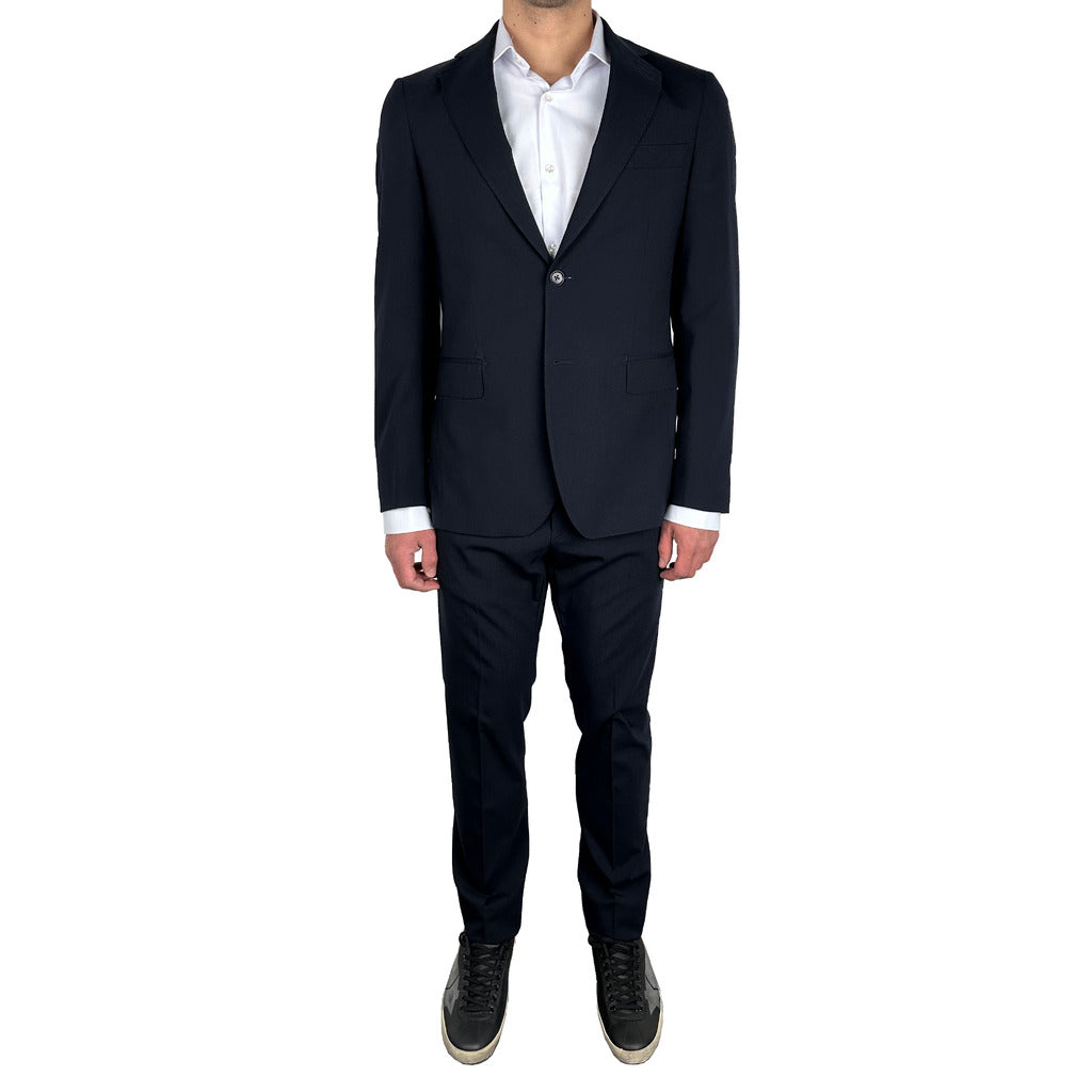 Aquascutum Cotton Suit Navy Blue